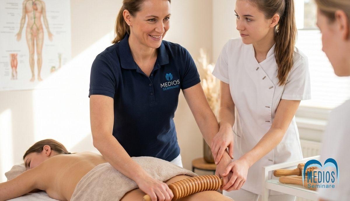 Einsatz der Holzinstrumente bei der Maderotherapie am Rücken
