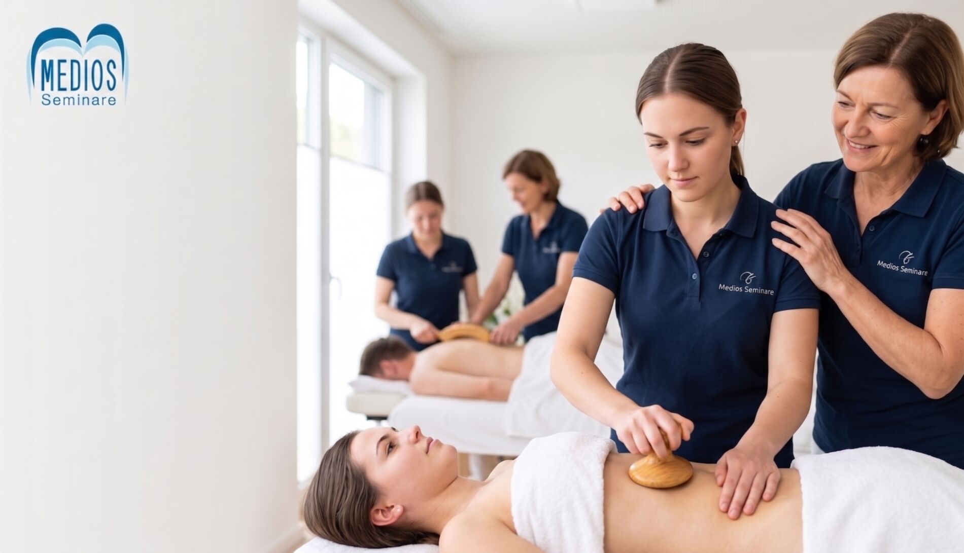 Praktisches Üben in der Bodysculpting Ausbildung im Peer-to-Peer Modell (KI-generiertes Bild) Praktisches Üben in der Bodysculpting Ausbildung im Peer-to-Peer Modell
