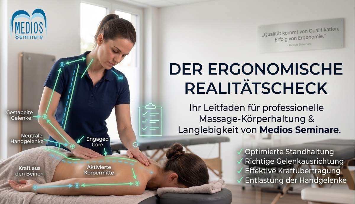 Ergonomie und richtige Körperhaltung am Massage-Tisch erlernen