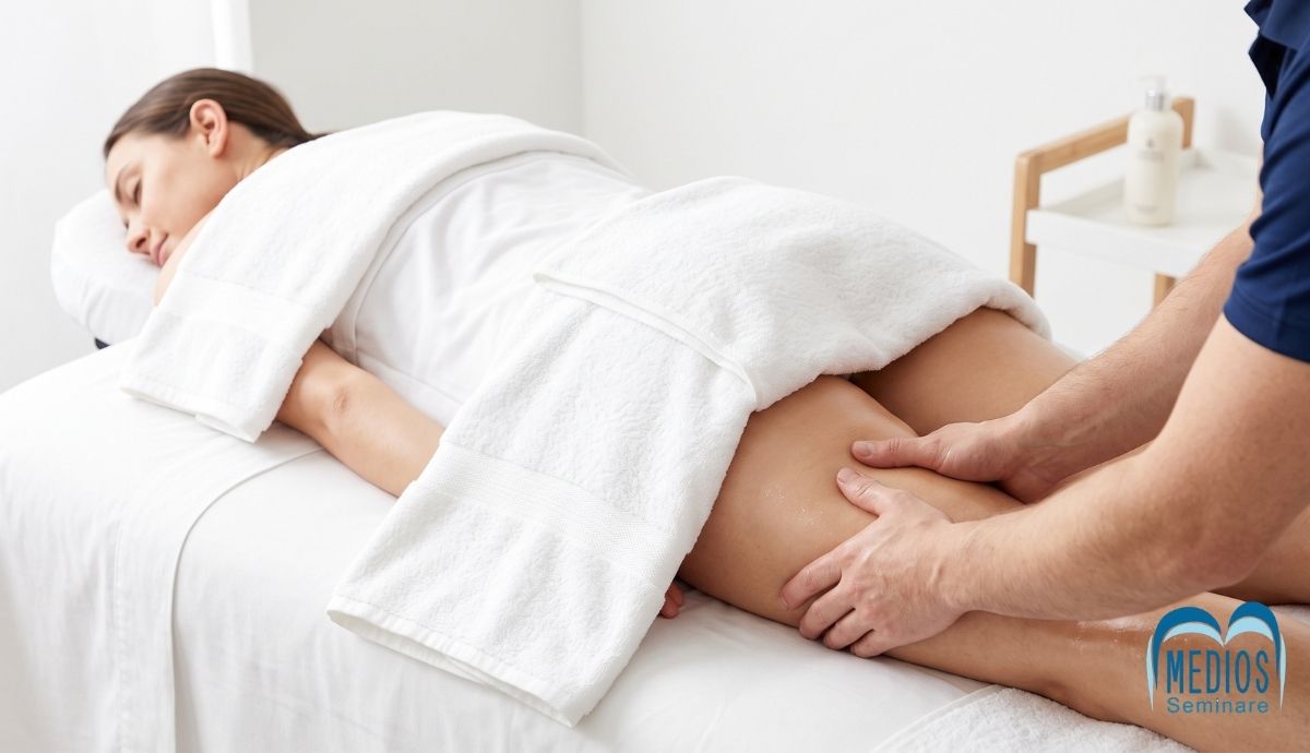 Professionelles Draping vermittelt dem Klienten Sicherheit bei der Lomi Massage (KI-generiertes Bild) Professionelles Draping vermittelt dem Klienten Sicherheit bei der Lomi Massage