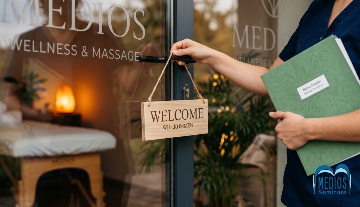 (Beispielbild ist KI-generiert) Selbstständig machen mit eigenem Massagesalon und Wellnesspraxis